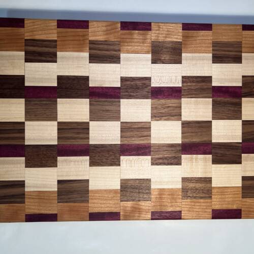 Hardwood Cutting Board- Purple Heart, Walnut, Cherry, and Maple