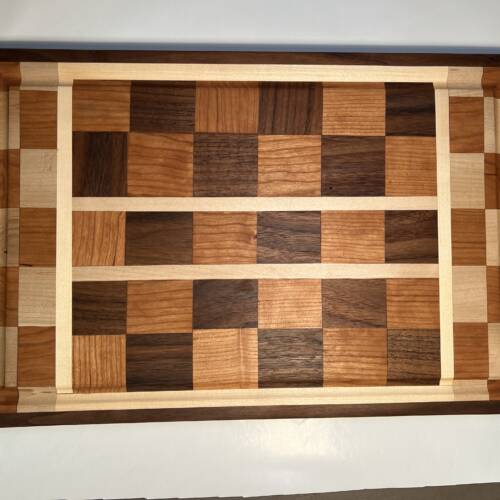 Hardwood Cutting Board- Walnut, Cherry, and Maple